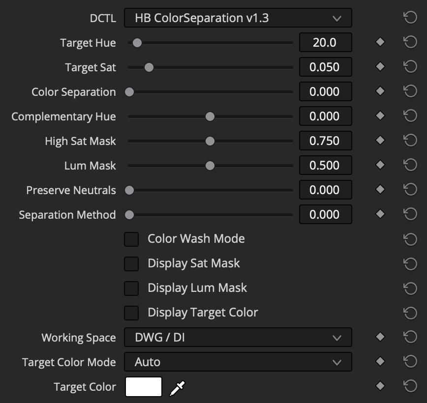 Separation Color Preview Open Source Code Color Separation DCTL – Henry Bobeck Colorist